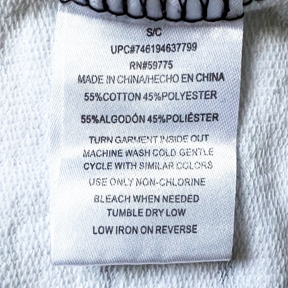 Model Off Duty Graphics Black White Striped Ringed Long Sleeve Tee Shirt… - Picture 10 of 12